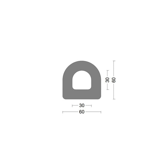D fender rubber profile DD 60x60mm