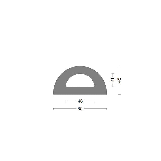 D fender rubber profile DD 85x45mm