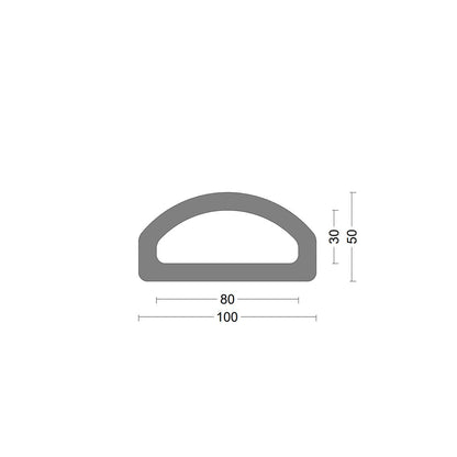 D fender rubber profile DD 100x50mm
