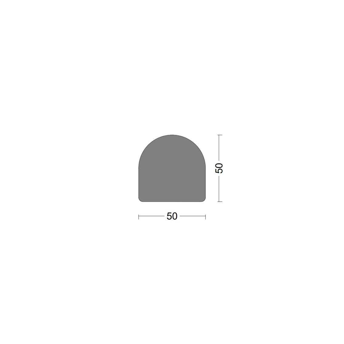 D fender rubber profile DS 50x50mm