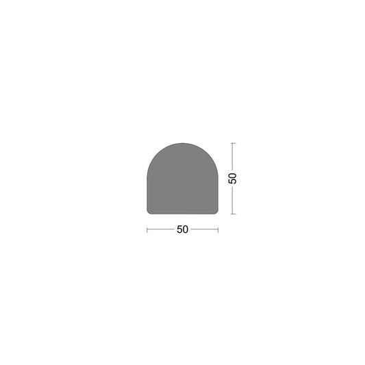 D fender rubber profile DS 50x50mm