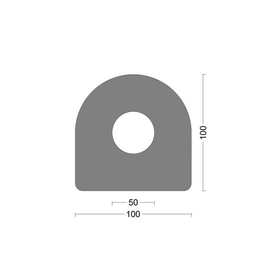 D fender rubber profile DC 100x100mm