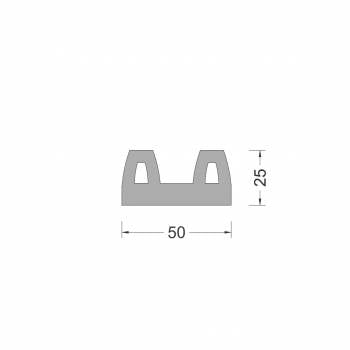 Gummi-B-Fenderprofil 50x25mm
