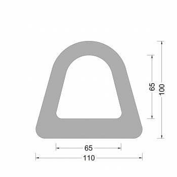 Gummi-Delta-Fenderprofil 110x100mm