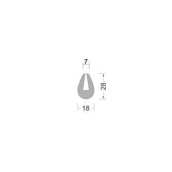 Gummi-U-Profil 18 x 28 mm