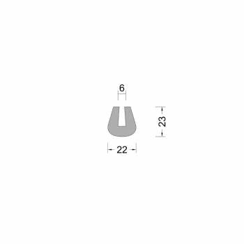 Gummi-U-Profil 22x23mm