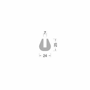 Gummi-U-Profil 24x25mm