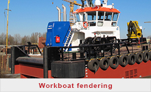 Workboat rubber fenders